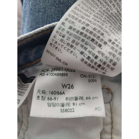 Levi's 501 Womens Size 26 / 2  Shorts  Button Fly Distressed Cuffed Denim (32) - Picture 11 of 11